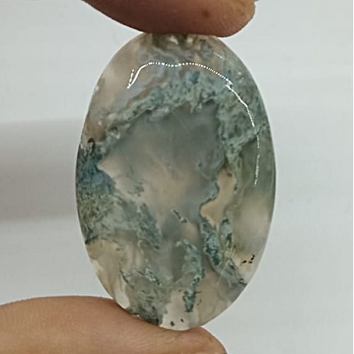 Moss Agat ( Akik ) Kabaşon